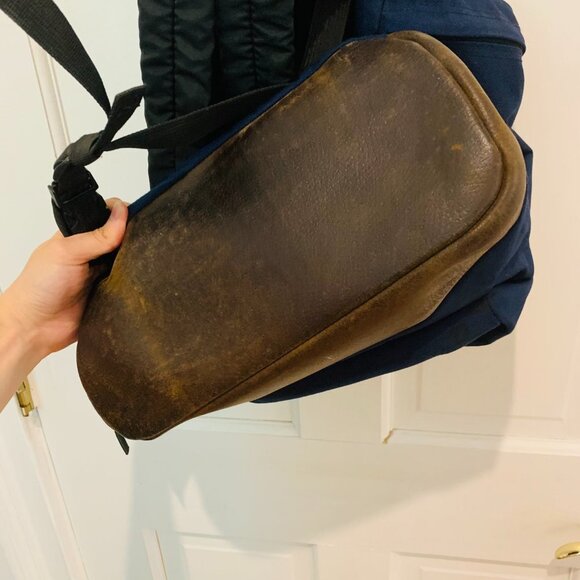 Vintage JanSport Southwest Geometric Pattern Bag BACKPACK Leather 90's 1990 - Picture 9 of 13